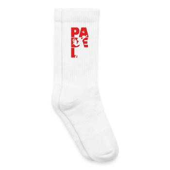 Un joueur de padel dit balle d’entraînement de tennis de raquette - Chaussettes de tennis bio enfant - blanc - Droite
