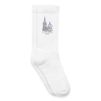 Aachener Dom, Aachen, Deutschland - Kinder Tennissocken - Weiß - Rechts