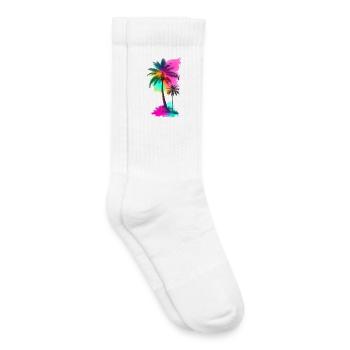 Palmen - Kinder Tennissocken - Weiß - Rechts