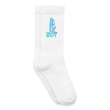 Garçon de planche à voile - Chaussettes de tennis bio enfant - blanc - Droite