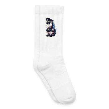 Polizei Einhorn - Kinder Tennissocken - Weiß - Rechts