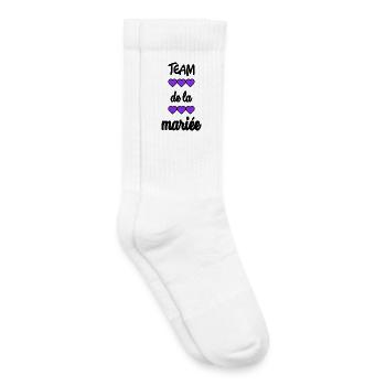 FUTURE MARIEE. EVJF. MARIEE. TEAM. TEAM MARIEE - Chaussettes de tennis bio enfant - blanc - Droite