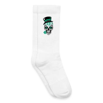 Sugar Skull St Patrick's Day - Kids Tennis Socks - white - Right