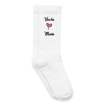 LONG LIVE THE BRIDE AND GROOM - Kids Tennis Socks - white - Right
