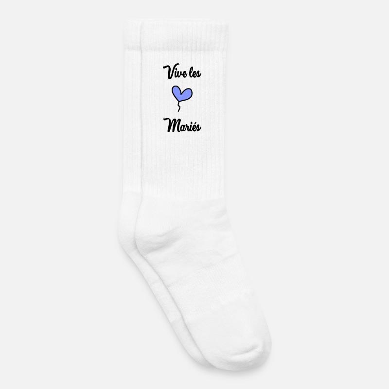 VIVE LES MARIES - Chaussettes de tennis bio enfant - blanc