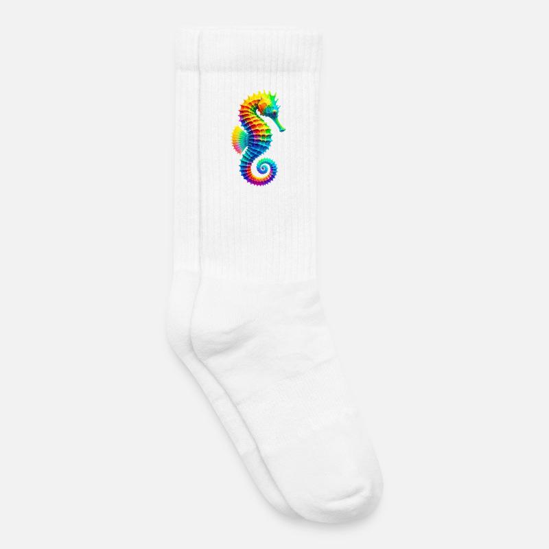 Seepferdchen - Kinder Tennissocken - Weiß