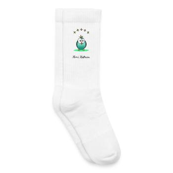 MAITRE. MAÎTRESSE. MERCI. MERCI MAÎTRESSE - Chaussettes de tennis bio enfant - blanc - Droite