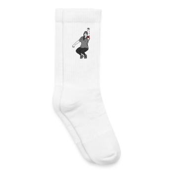 Petanque Spielerin Linkshänderin - Kinder Tennissocken - Weiß - Rechts