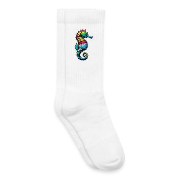 Seahorse - Kids Tennis Socks - white - Right