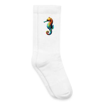 Hippocampe - Chaussettes de tennis bio enfant - blanc - Droite