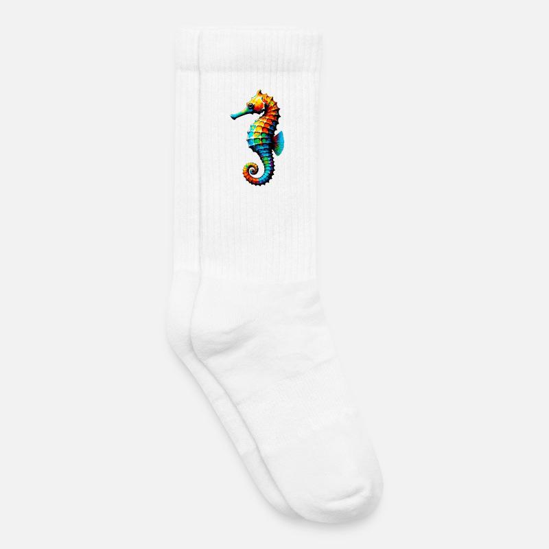 Seepferdchen - Kinder Tennissocken - Weiß