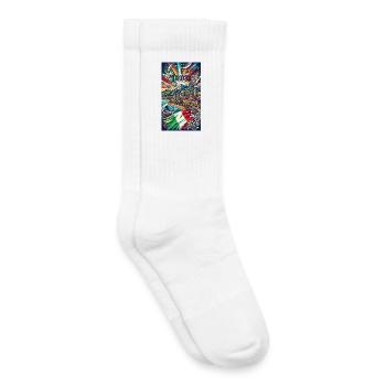 Design de voyage en Sicile et en Italie - Chaussettes de tennis bio enfant - blanc - Droite