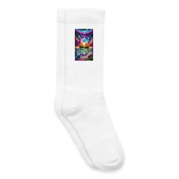 Voyage aux îles Cook à Parotonga - Chaussettes de tennis bio enfant - blanc - Droite