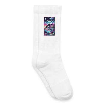 Design de vacances à Corfou en Grèce - Chaussettes de tennis bio enfant - blanc - Droite