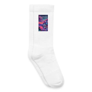 Belgrad Serbien Stadt Design - Kinder Tennissocken - Weiß - Rechts