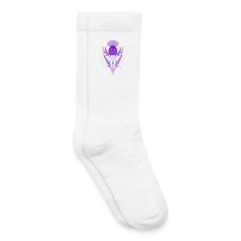 Distel mit Triquetra - Kinder Tennissocken - Weiß - Rechts