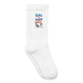 Design der Feier zum Tag des Fahrrads zur Arbeit - Kinder Tennissocken - Weiß - Rechts