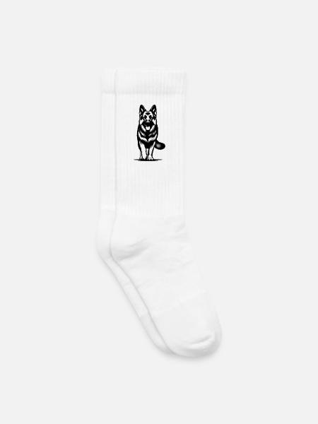 Berger allemand - Chaussettes de tennis bio enfant - blanc