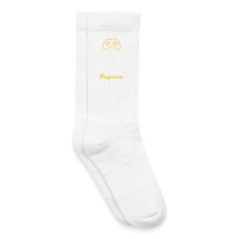 Bleib ruhig und respawne - Kinder Tennissocken - Weiß - Rechts