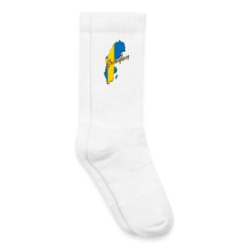 Flagge von Schweden, schwedischer Stolz - Kinder Tennissocken - Weiß - Rechts