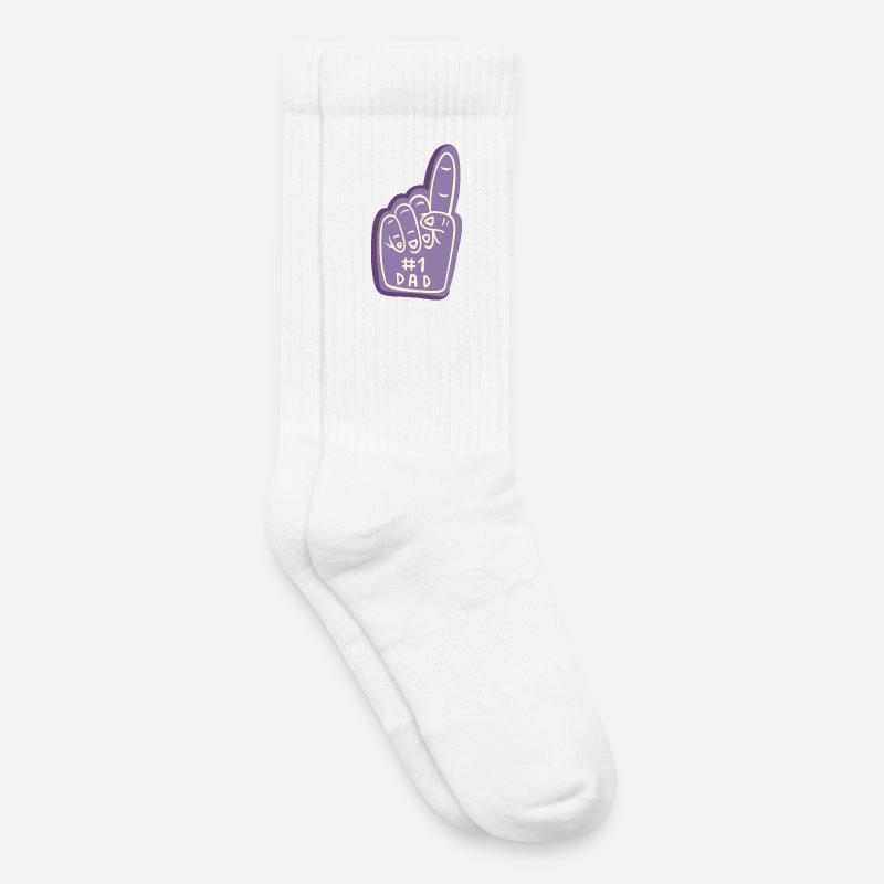 #1 Dad based on design - Kids Tennis Socks - white