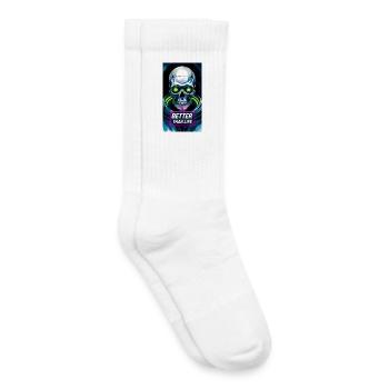 Skull - Kids Tennis Socks - white - Right