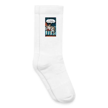 Cat in energy-saving mode - Kids Tennis Socks - white - Right