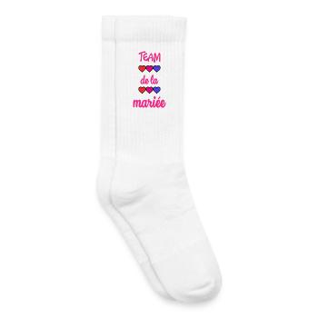 EVJF. MARIEE. TEAM. TEAM MARIEE. FUTURE MARIEE - Chaussettes de tennis bio enfant - blanc - Droite