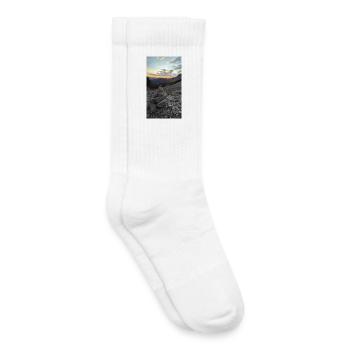 Sunset in the mountains - Kids Tennis Socks - white - Right