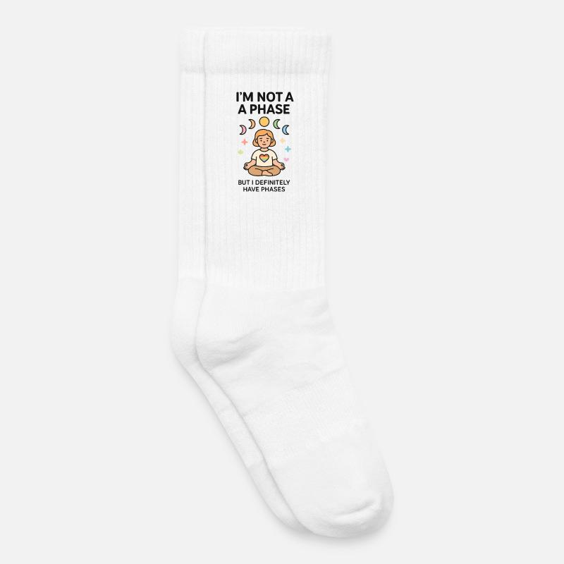 I'M NOT A PHASE - Kids Tennis Socks - white