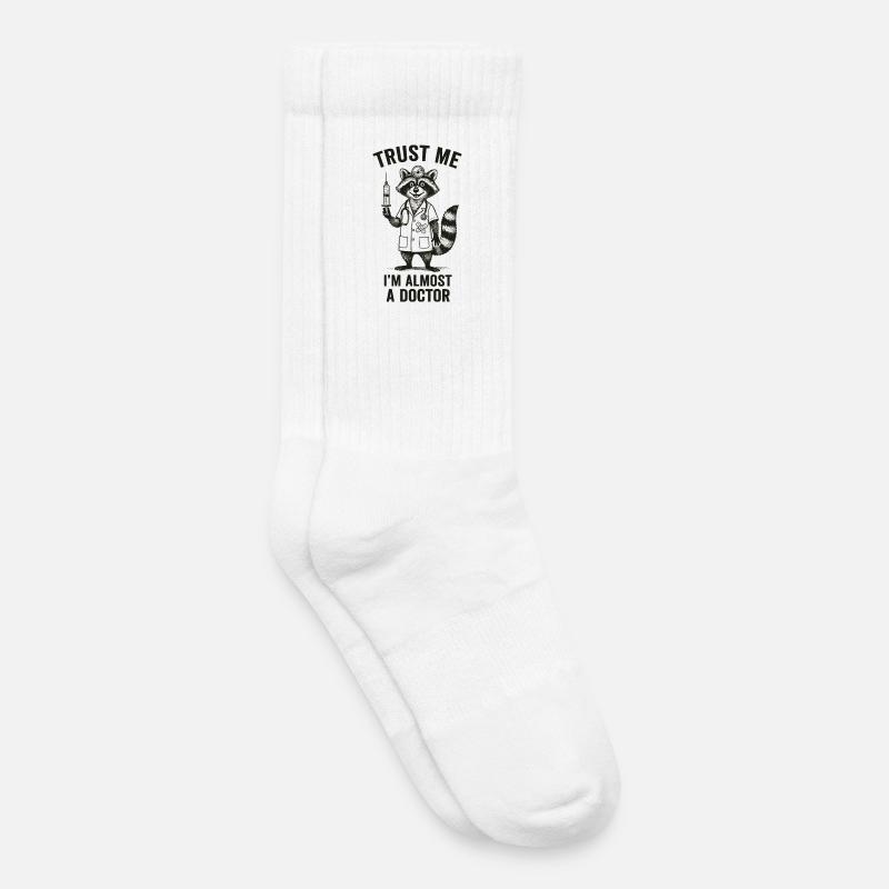 Glaub mir, ich bin fast ein Arzt - Kinder Tennissocken - Weiß