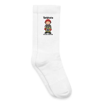 Feuerwehrmann  - Kinder Tennissocken - Weiß - Rechts
