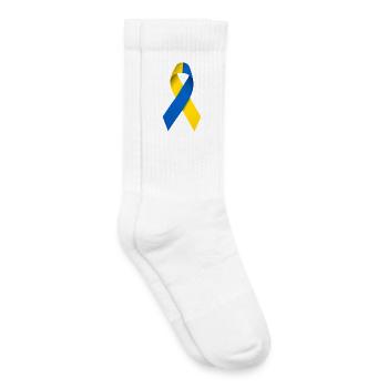 Boucle de la paix ukrainienne - Chaussettes de tennis bio enfant - blanc - Droite