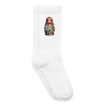  Matroschka auf russisch Matryoshka Doll Russian - Kinder Tennissocken - Weiß - Rechts