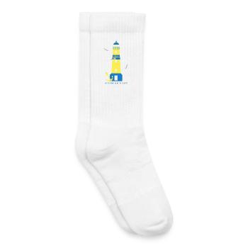 Lighthouse with seagulls and anchor - Kids Tennis Socks - white - Right
