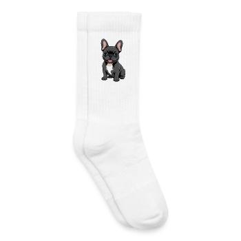 Bouledogue français - Chaussettes de tennis bio enfant - blanc - Droite