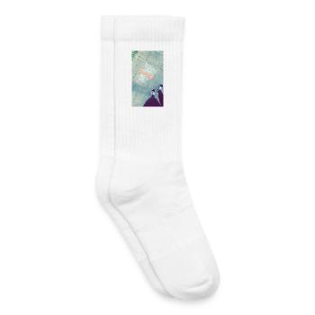 Graphics on the sidewalk with a cross-out - Kids Tennis Socks - white - Right