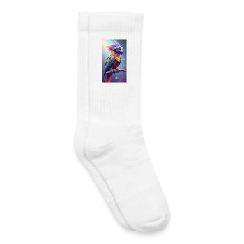 Bunter Steampunk Papagei - Kinder Tennissocken - Weiß - Rechts
