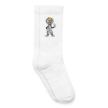 Clé de dessin animé Mécanique de bande dessinée - Chaussettes de tennis bio enfant - blanc - Droite