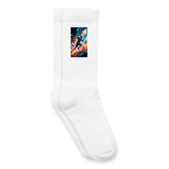 keep moving - Kids Tennis Socks - white - Right