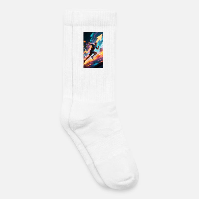 keep moving - Kids Tennis Socks - white