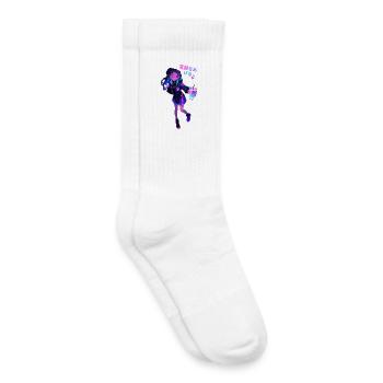 Neon_Drink_Cyber_Girl - Kids Tennis Socks - white - Right
