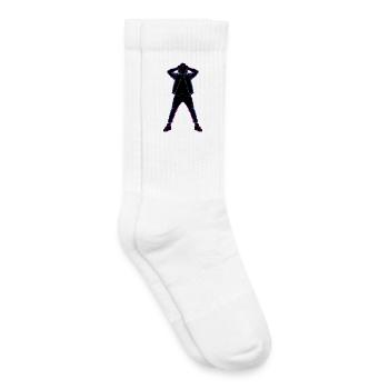 Berlin Rave Silhouette – Neon Night Vibes - Kinder Tennissocken - Weiß - Rechts