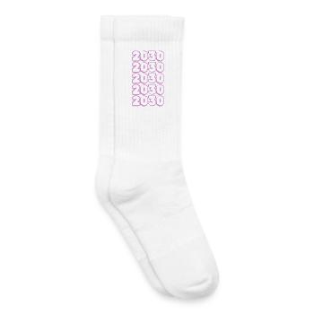 Purple 2030 - Kids Tennis Socks - white - Right