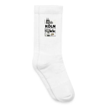 Cathédrale gothique porte-bière - Chaussettes de tennis bio enfant - blanc - Droite