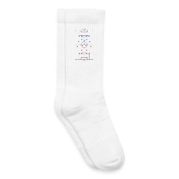 Tactiques de terrain de football de conception unisexe - Chaussettes de tennis bio enfant - blanc - Droite