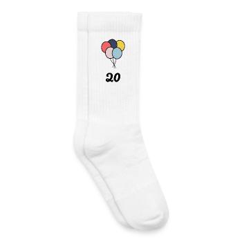 20. 20th ANNIVERSARY. 20 YEARS ANNIVERSARY. 20 YEARS. - Kids Tennis Socks - white - Right