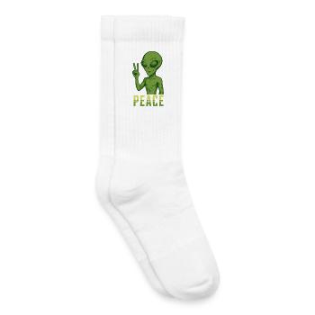Peace Alien - Kinder Tennissocken - Weiß - Rechts