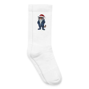 Tiger Weihnachten Winter - Kinder Tennissocken - Weiß - Rechts