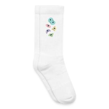 Colorful Rock Climbing Holds Bouldering Design - Kids Tennis Socks - white - Right